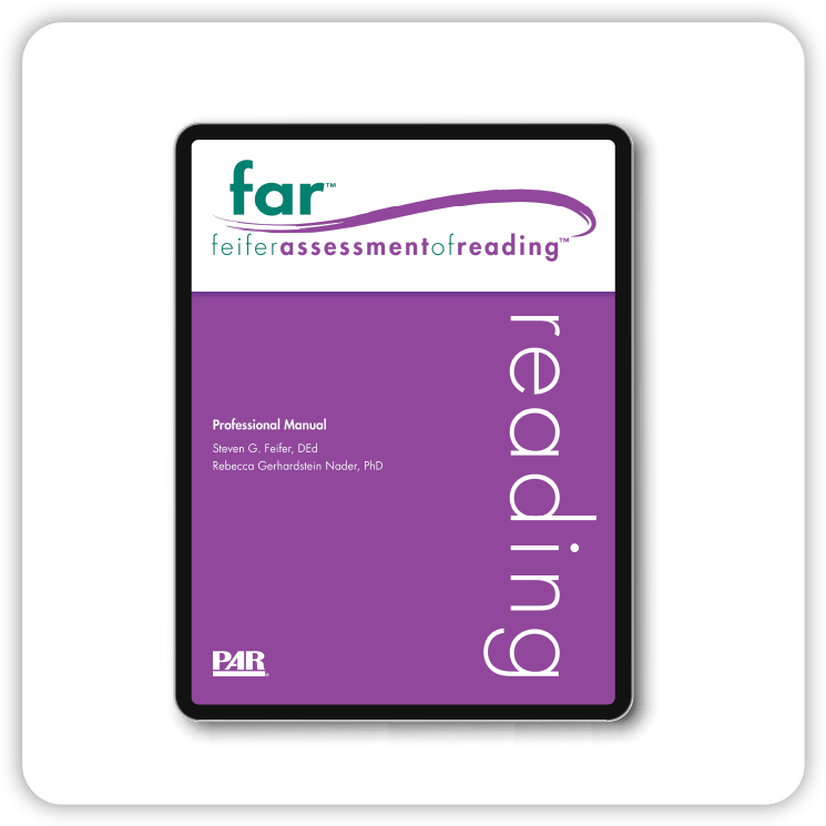 FAR Professional Manual cover displayed on a tablet.