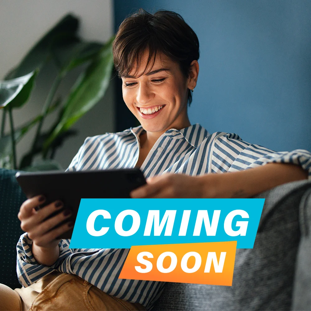 A psychologist looking down at their tablet.